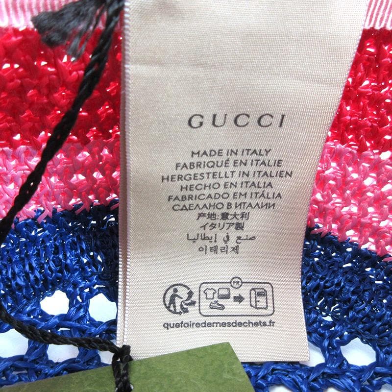 グッチ GUCCI 帽子 ハット ストローバケット GG 750690 新品