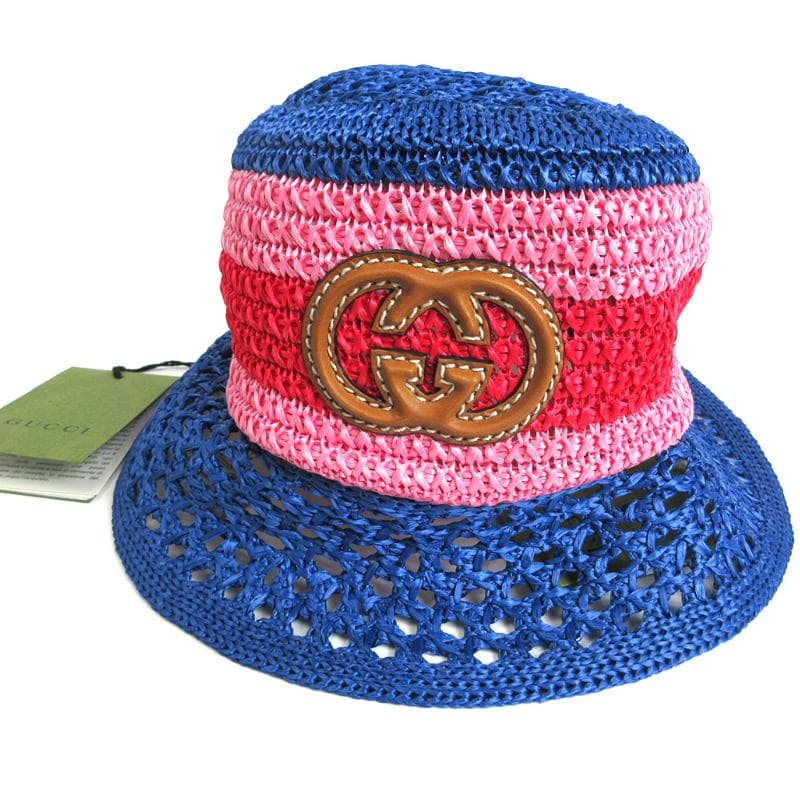 グッチ GUCCI 帽子 ハット ストローバケット GG 750690 新品