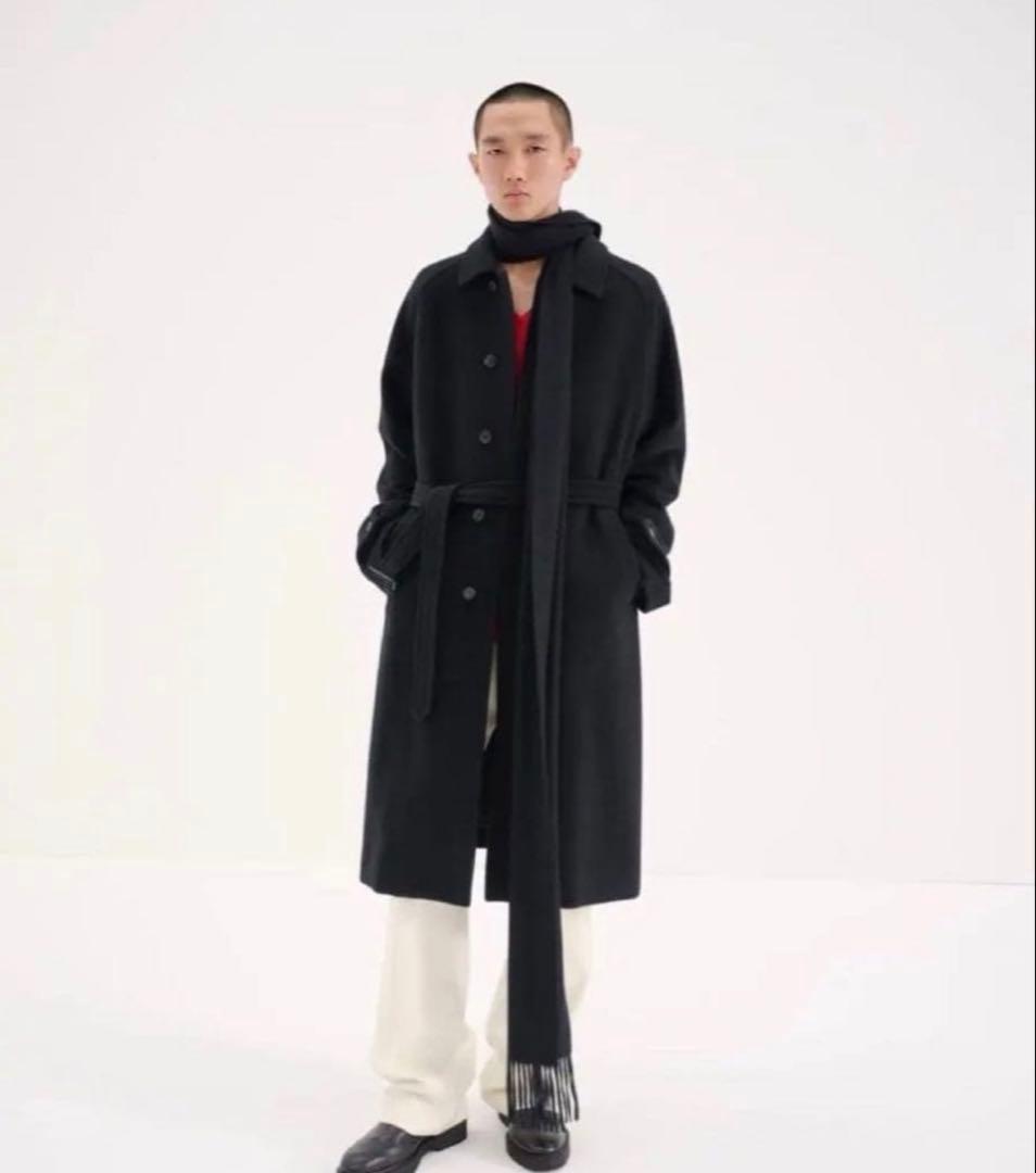 ジャケット・アウター CASHMERE WOOL MOSSER SOUTIEN COLLAR COAT