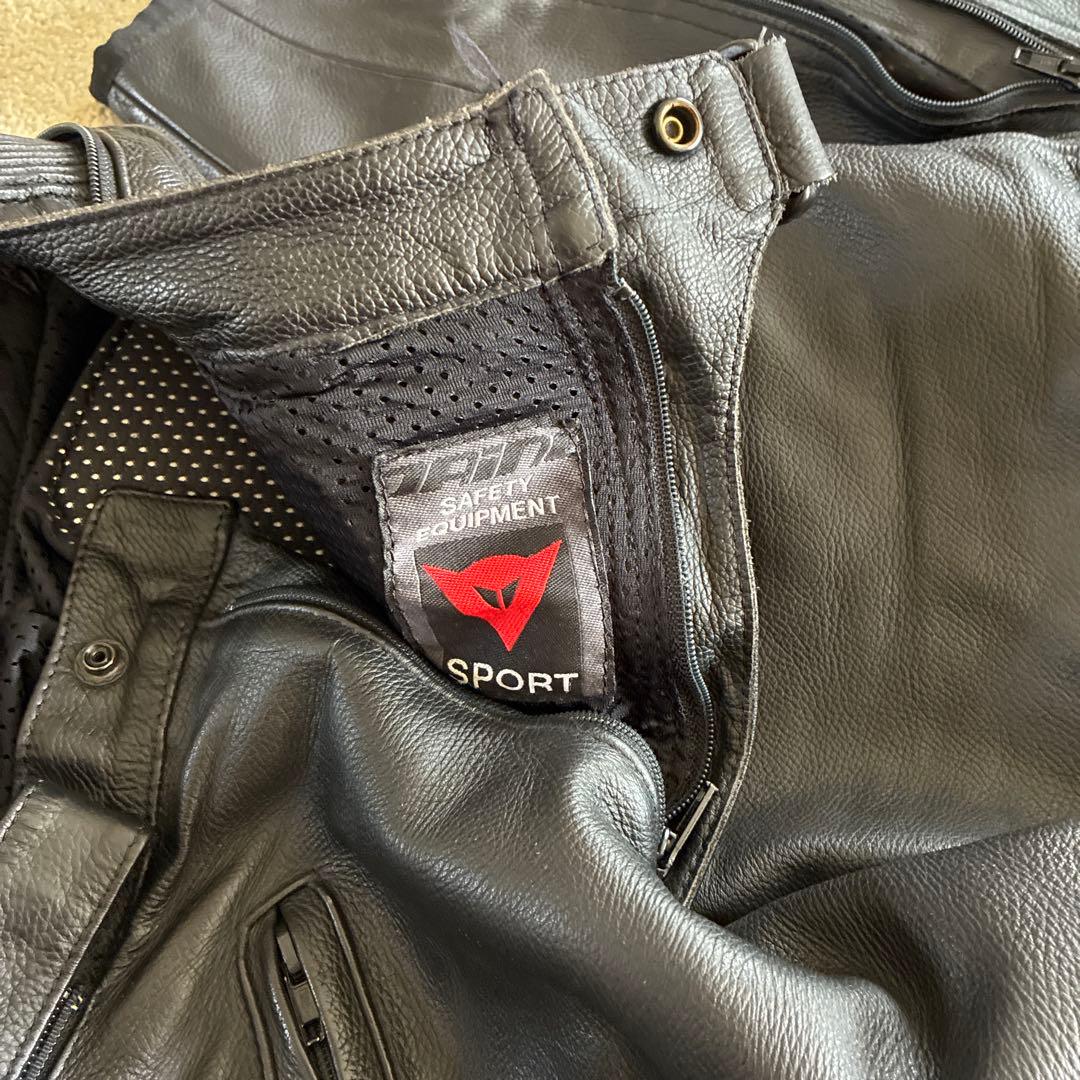 ダイネーゼバイク用レザーパンツ 膝プロテクター付き