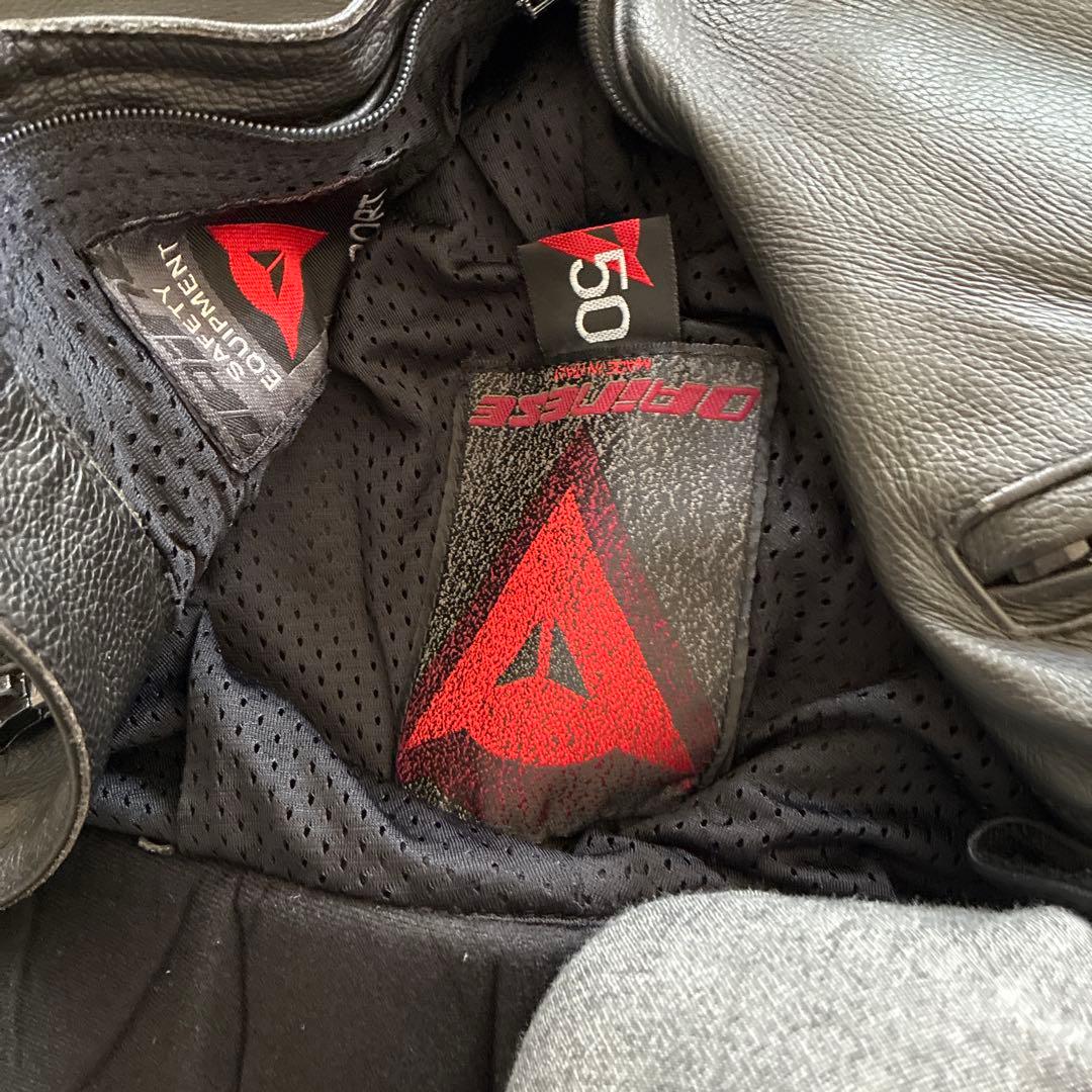 ダイネーゼバイク用レザーパンツ 膝プロテクター付き