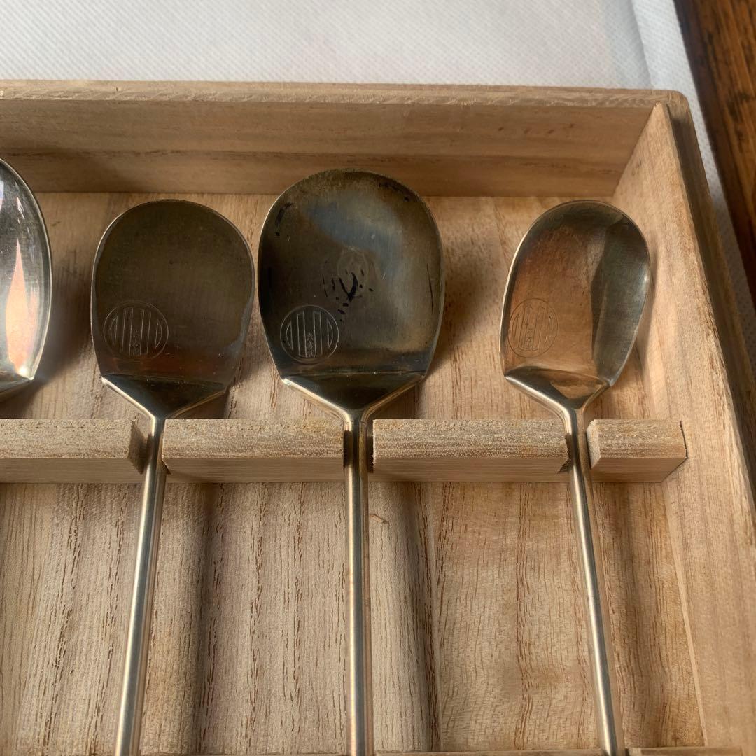 六方式灰匙　銅製　共箱　茶道具　茶の湯　表千家