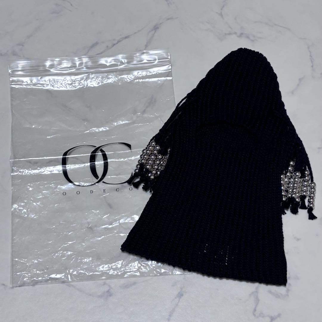 新品 OODE CO. BALACLAVA BLACK SILVER BEADS