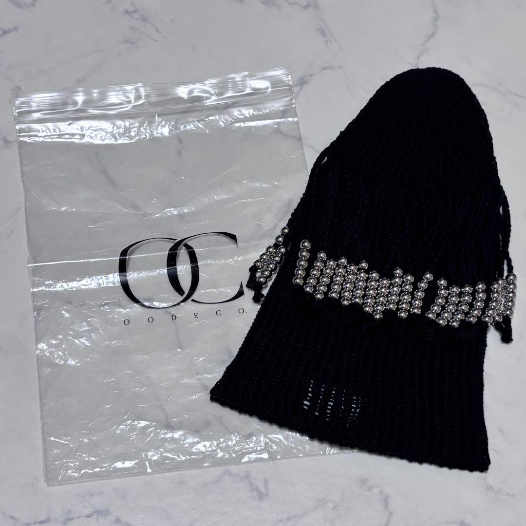 新品 OODE CO. BALACLAVA BLACK SILVER BEADS