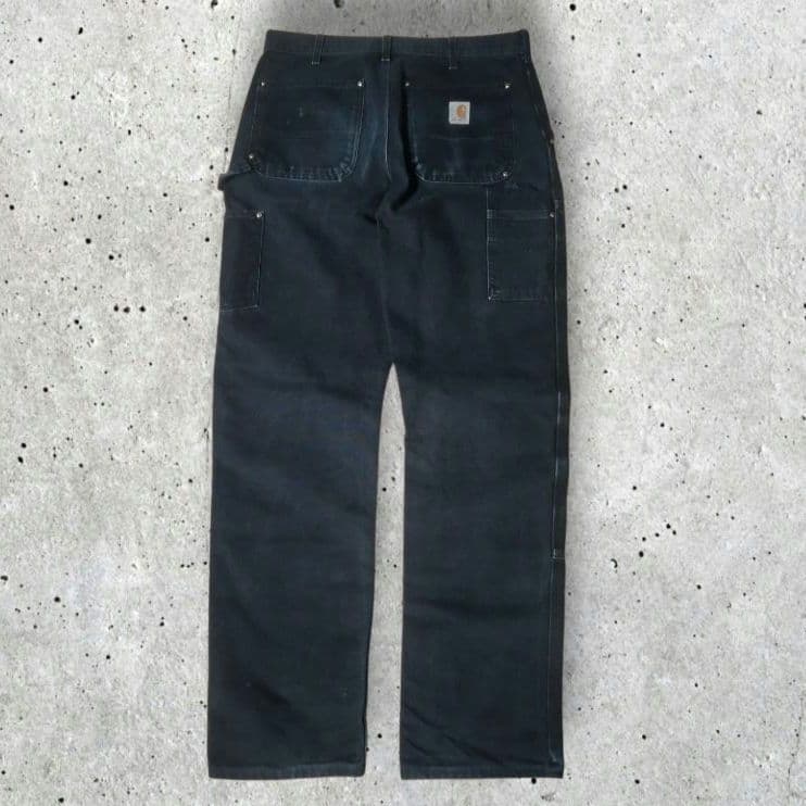 Carhartt ダブルニー BLACK USA製 ペンキ 雰囲気