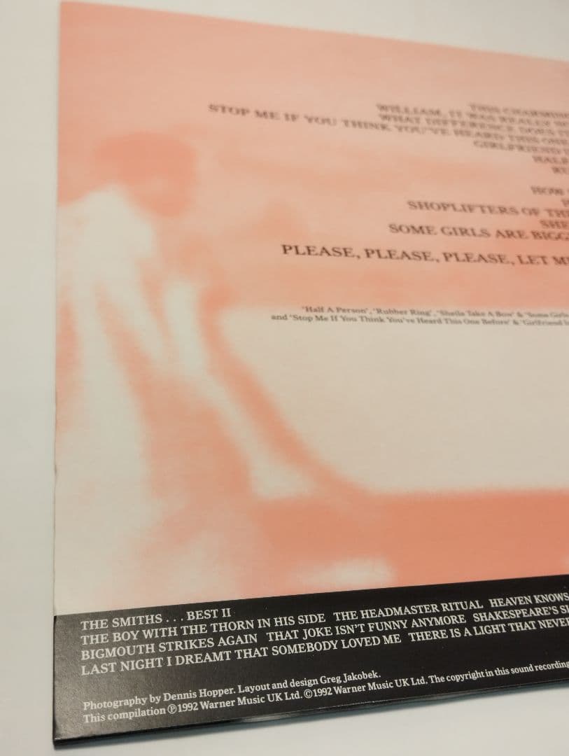 THE SMITHS BEST I UK盤アナログレコード 美品