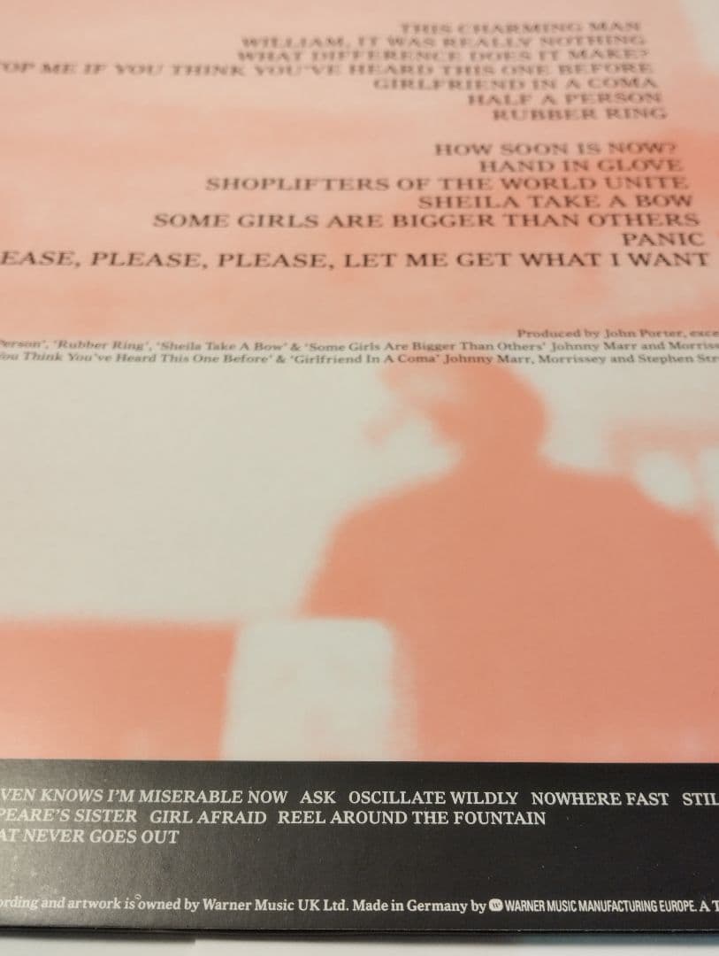 THE SMITHS BEST I UK盤アナログレコード 美品