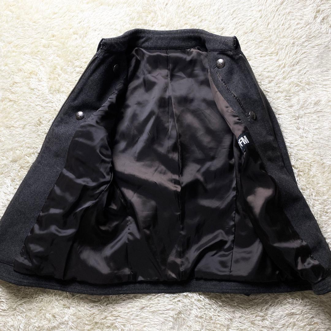 美品 PPFM　ナポレオンコート ジャケット グレー ツイード Lサイズ