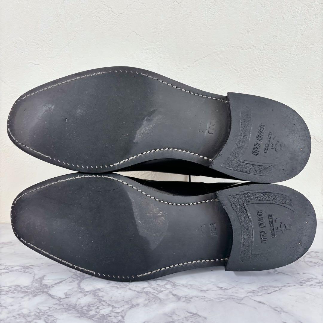 【極美品】スコッチグレイン ストレートチップ 黒 25.5 本革 日本製