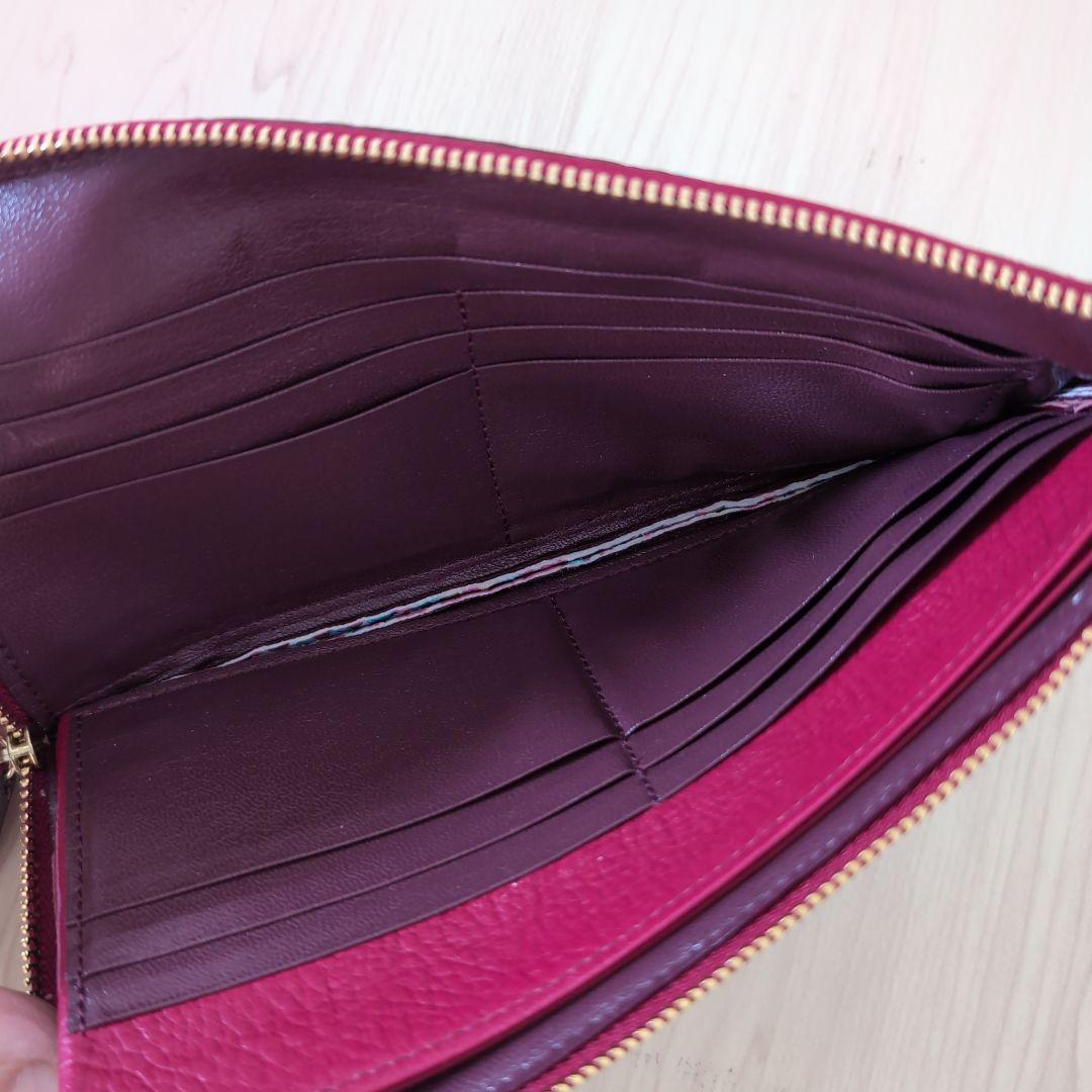 京都工芸品　浪速屋　Ｌ字ファスナー Pigエナメル 長財布