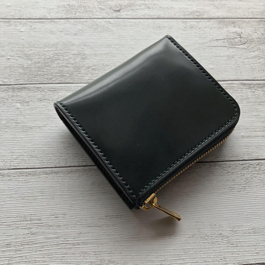 Horweenシェルコードバングリーン×栃木ワイルドサドルブラック L-zip