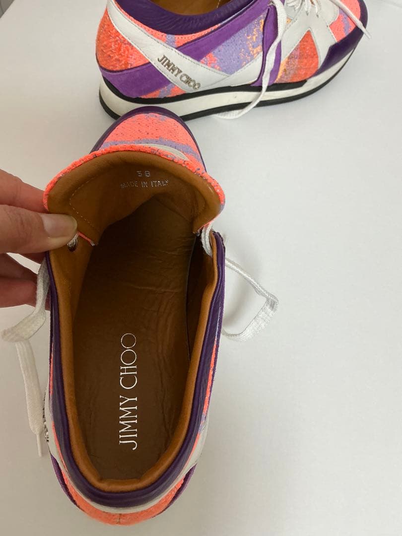 JIMMY CHOO カラーブロックスニーカー