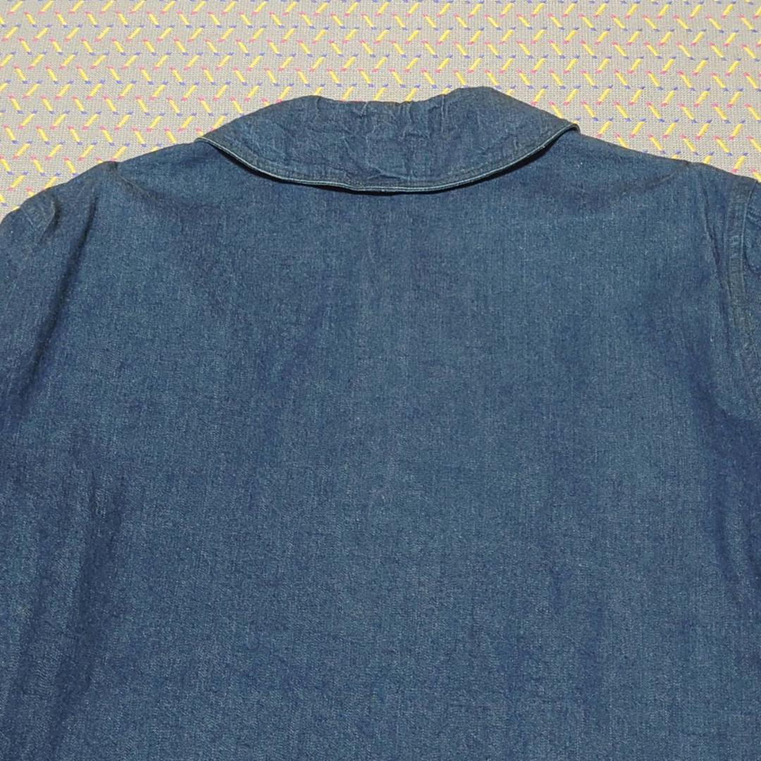 バズリクソンズ ショールカラーデニムカバーオール　42　US NAVY