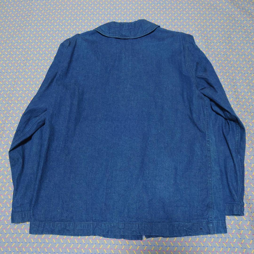 バズリクソンズ ショールカラーデニムカバーオール　42　US NAVY