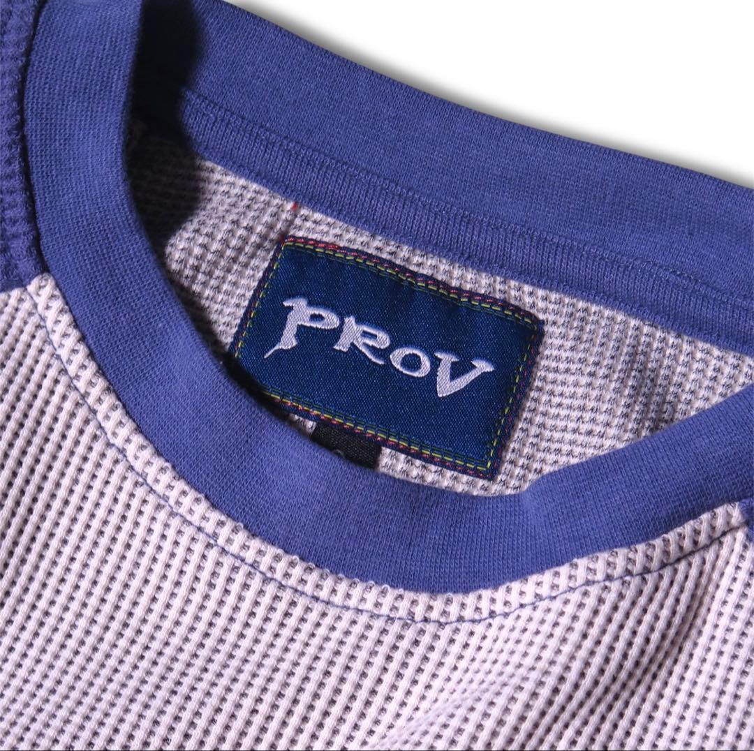 トップス PROV WAFFLE RAGLAN THERMAL GREY/NAVY