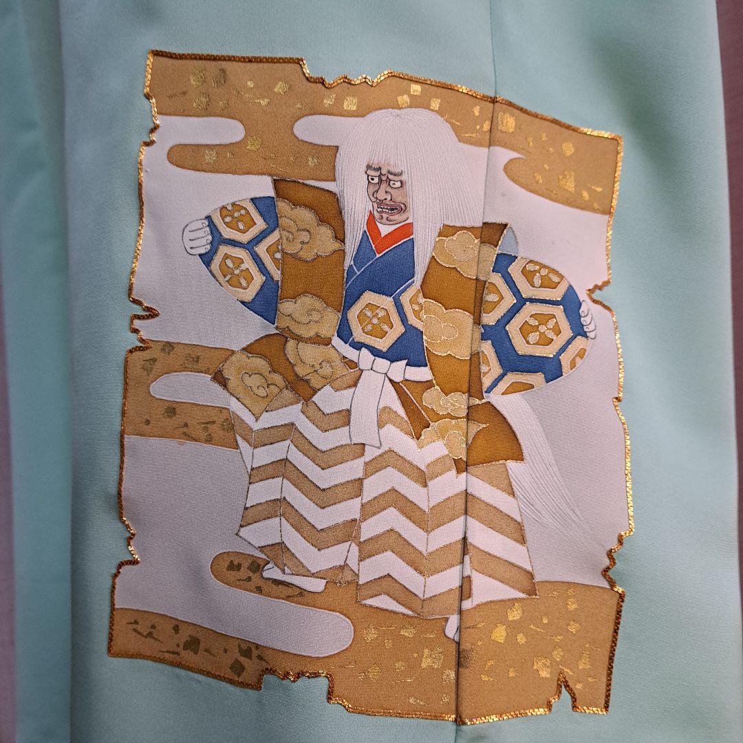 【ハンドメイド】着物リメイクAラインドレス　元禄能装束柄　超極上柄　色留袖　正絹