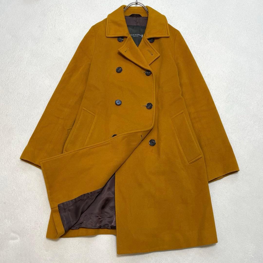 マッキントッシュロンドン Pコート ダブルブレスト 40 L カシミヤ 裏地ロゴ