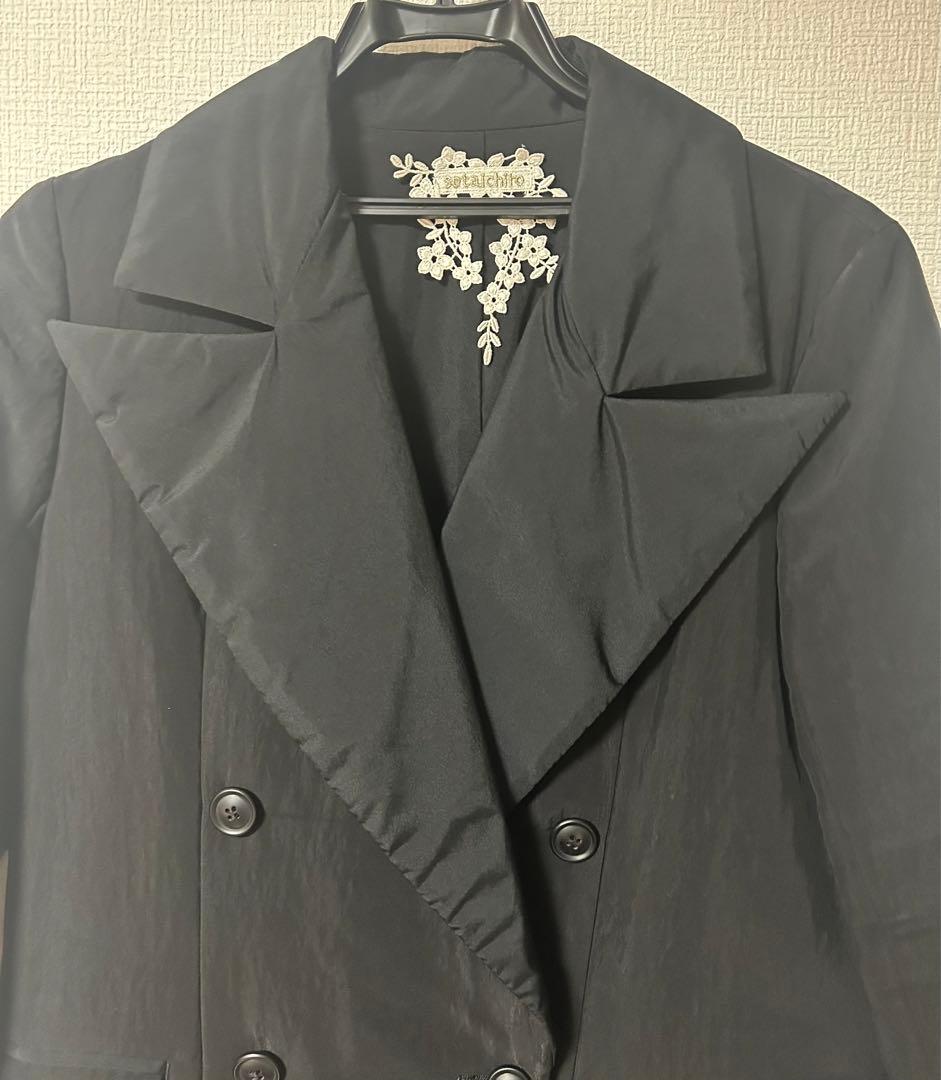 値下げ希少商品setaichiro セタイチロウ 新品同様　黒 中綿タフタコート