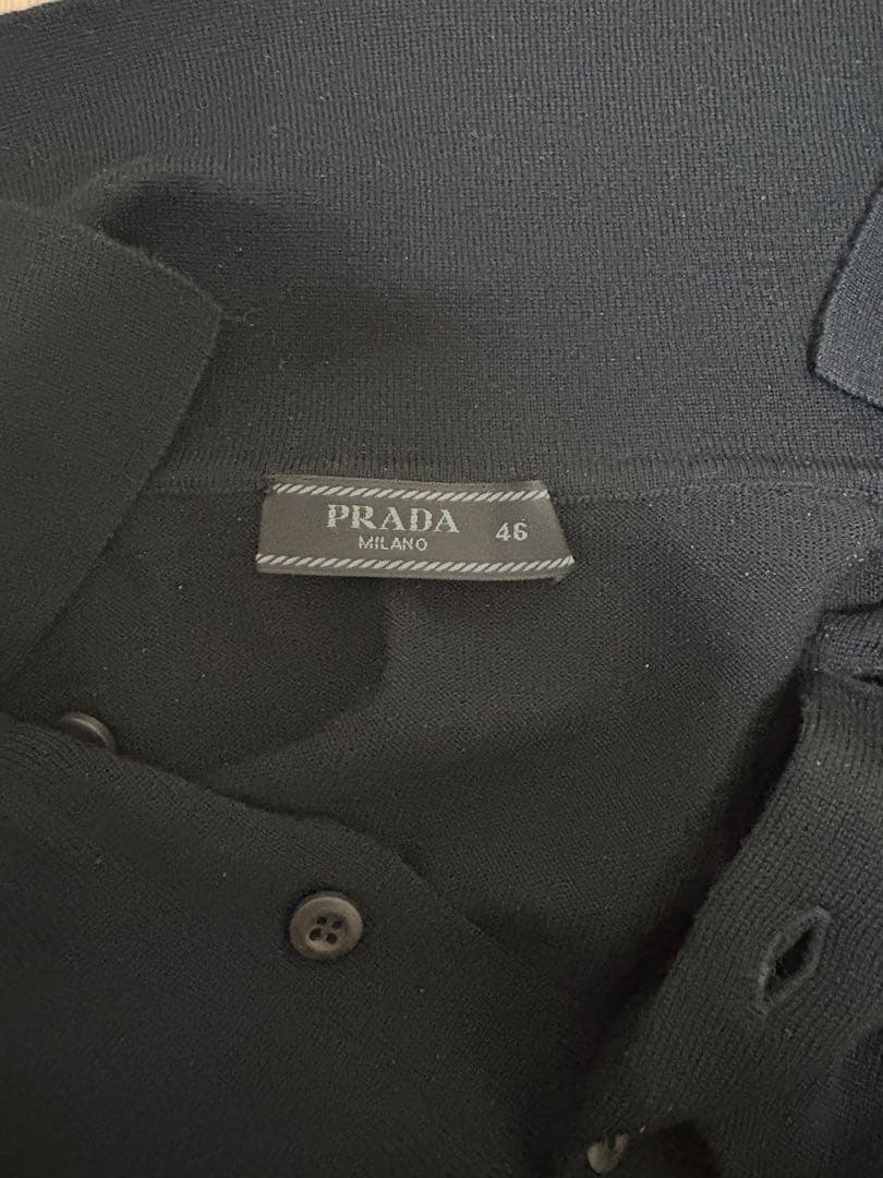 2021 prada ニットポロシャツ ブラック 46