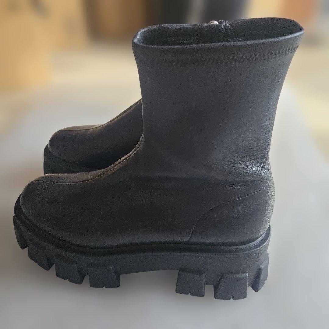 PRADA モノリス ナッパレザーブーツ サイドジップ 40