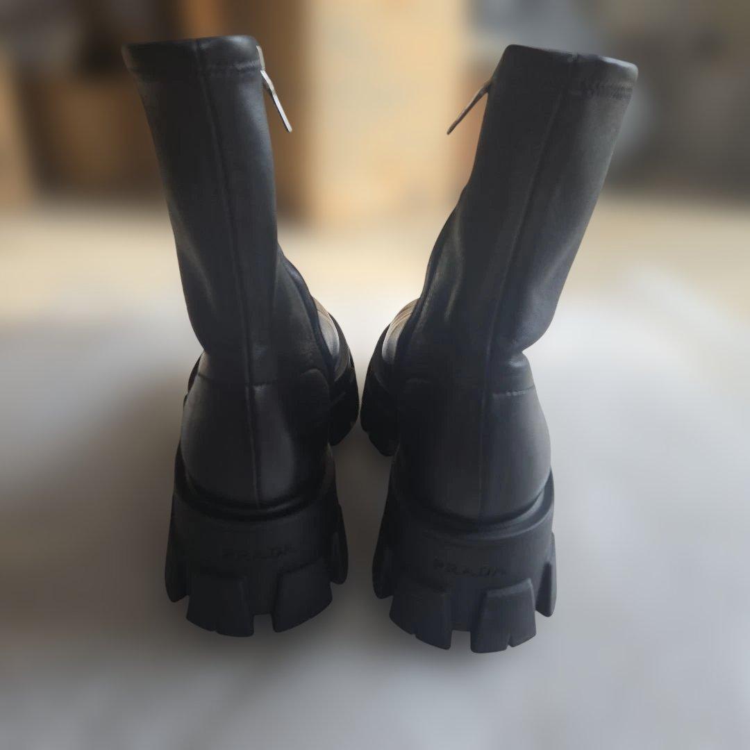 PRADA モノリス ナッパレザーブーツ サイドジップ 40