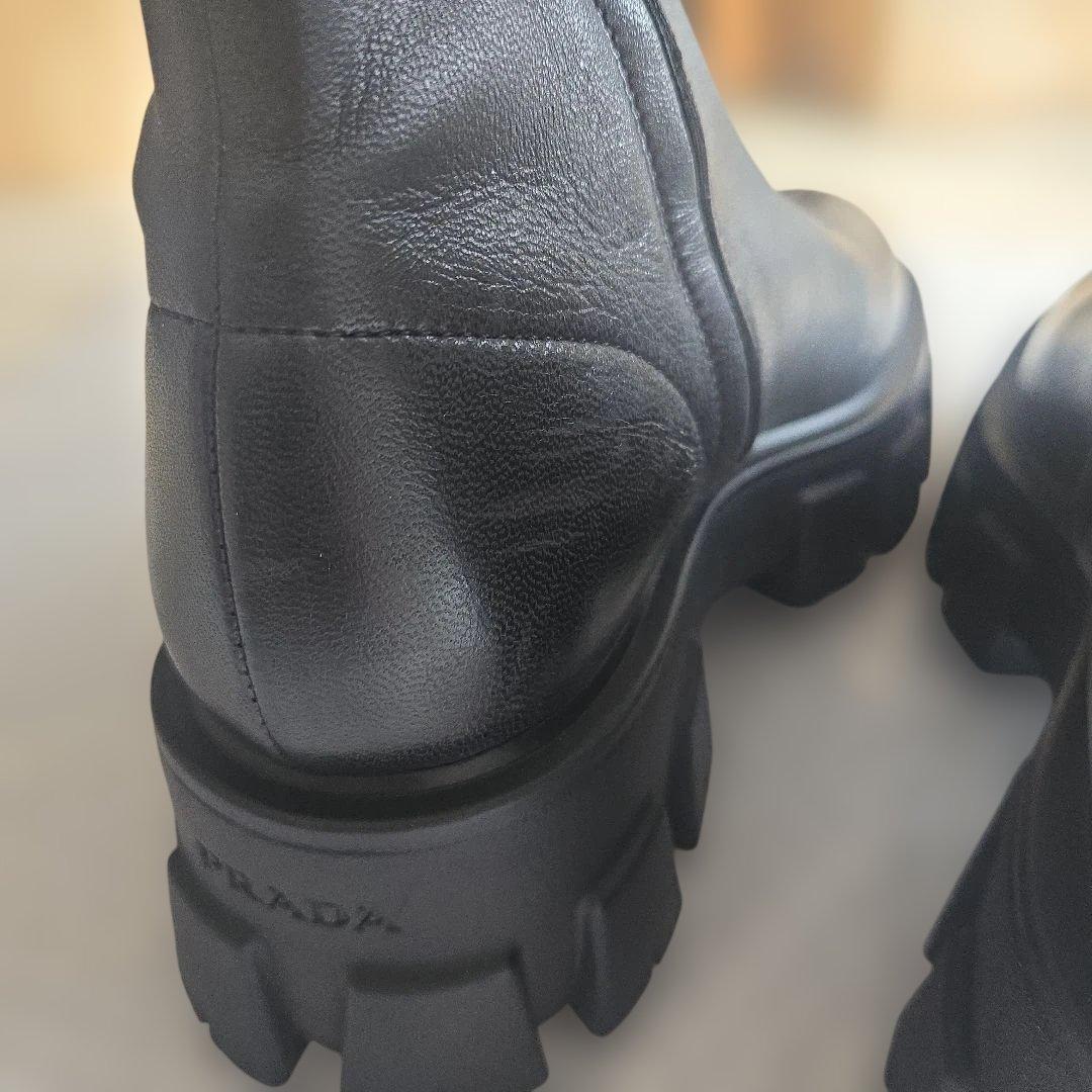 PRADA モノリス ナッパレザーブーツ サイドジップ 40