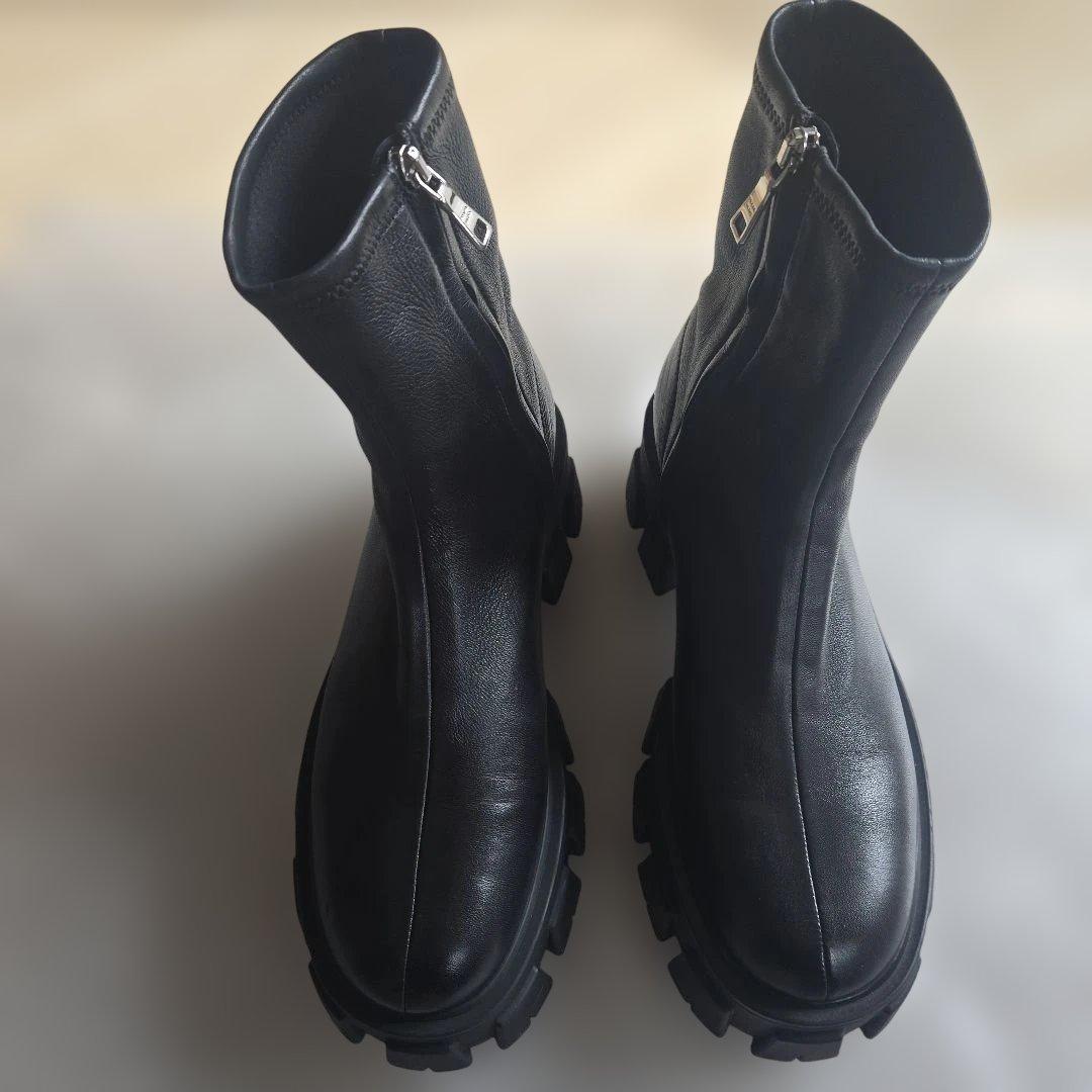 PRADA モノリス ナッパレザーブーツ サイドジップ 40