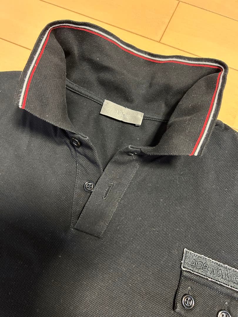 ディオールオム★半袖ポロシャツ★黒★サイズM程度★イタリア製