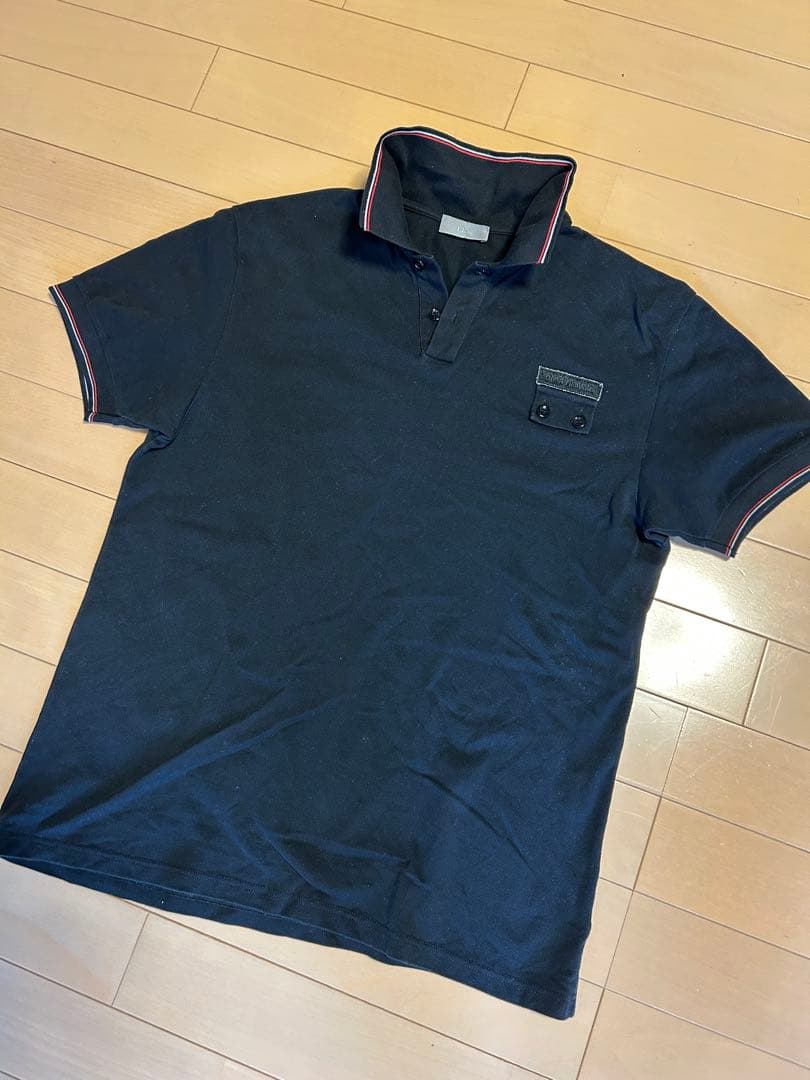 ディオールオム★半袖ポロシャツ★黒★サイズM程度★イタリア製