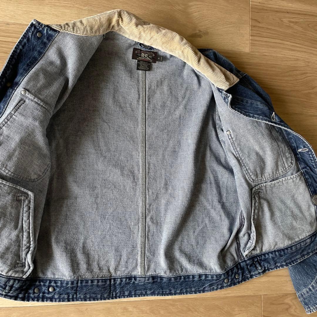 ダブルアールエル　デニムジャケット RRL 90s USA製 襟コーデュロイ M
