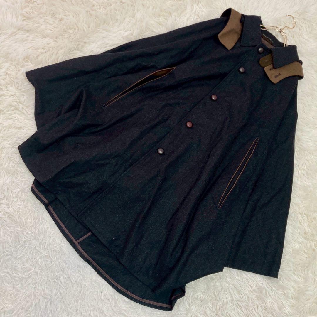 《良品》 SCHNEIDERS ケープコート チャコール USA38 フード