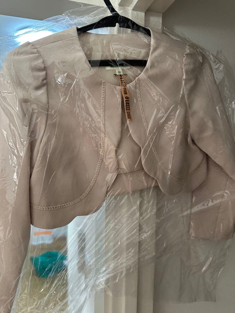 BEAMSminiチェック柄ワンピースとジャケットセット 120