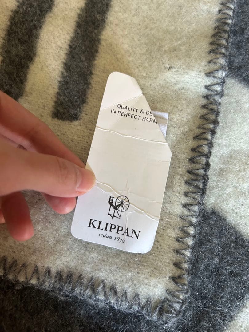 KLIPPAN トナカイ柄ウールブランケット