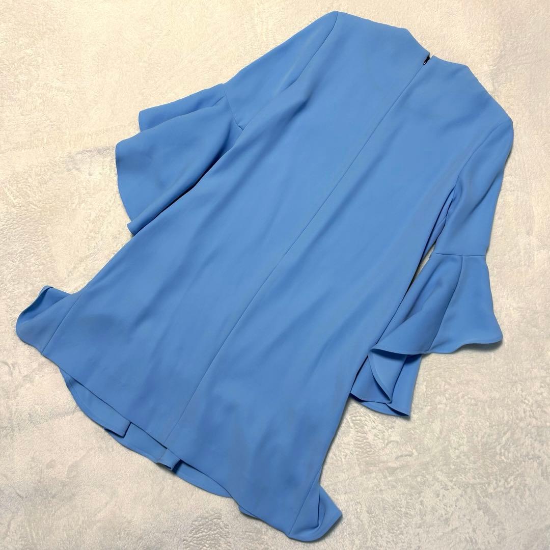 【美品】ヨーコチャン YOKO CHAN フレアスリーブドレス 38 水色