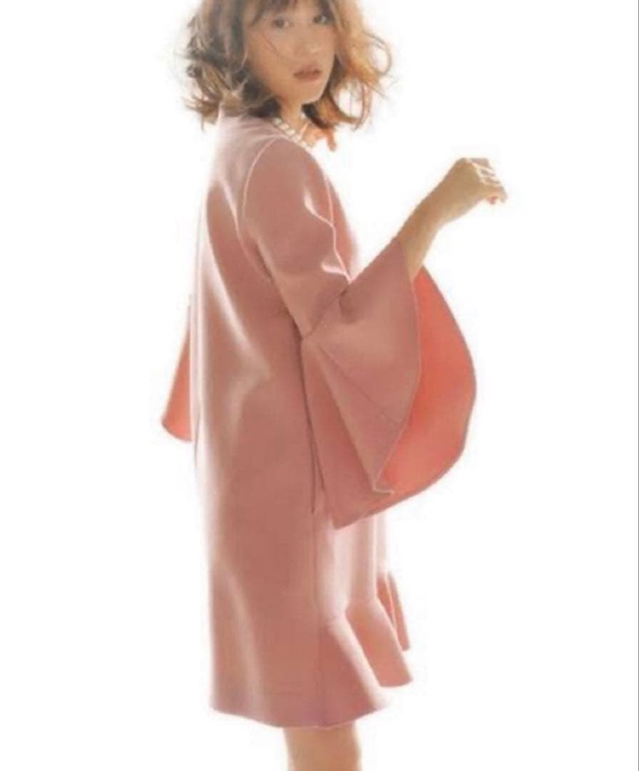 【美品】ヨーコチャン YOKO CHAN フレアスリーブドレス 38 水色