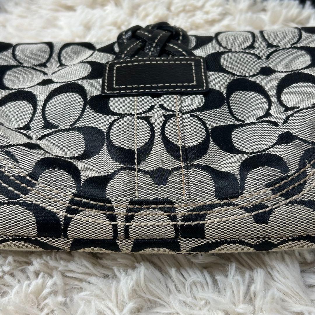 【激レア】コーチ　ソーホー　ワンショルダーバッグ　シグネチャー　黒　ベルト　本革