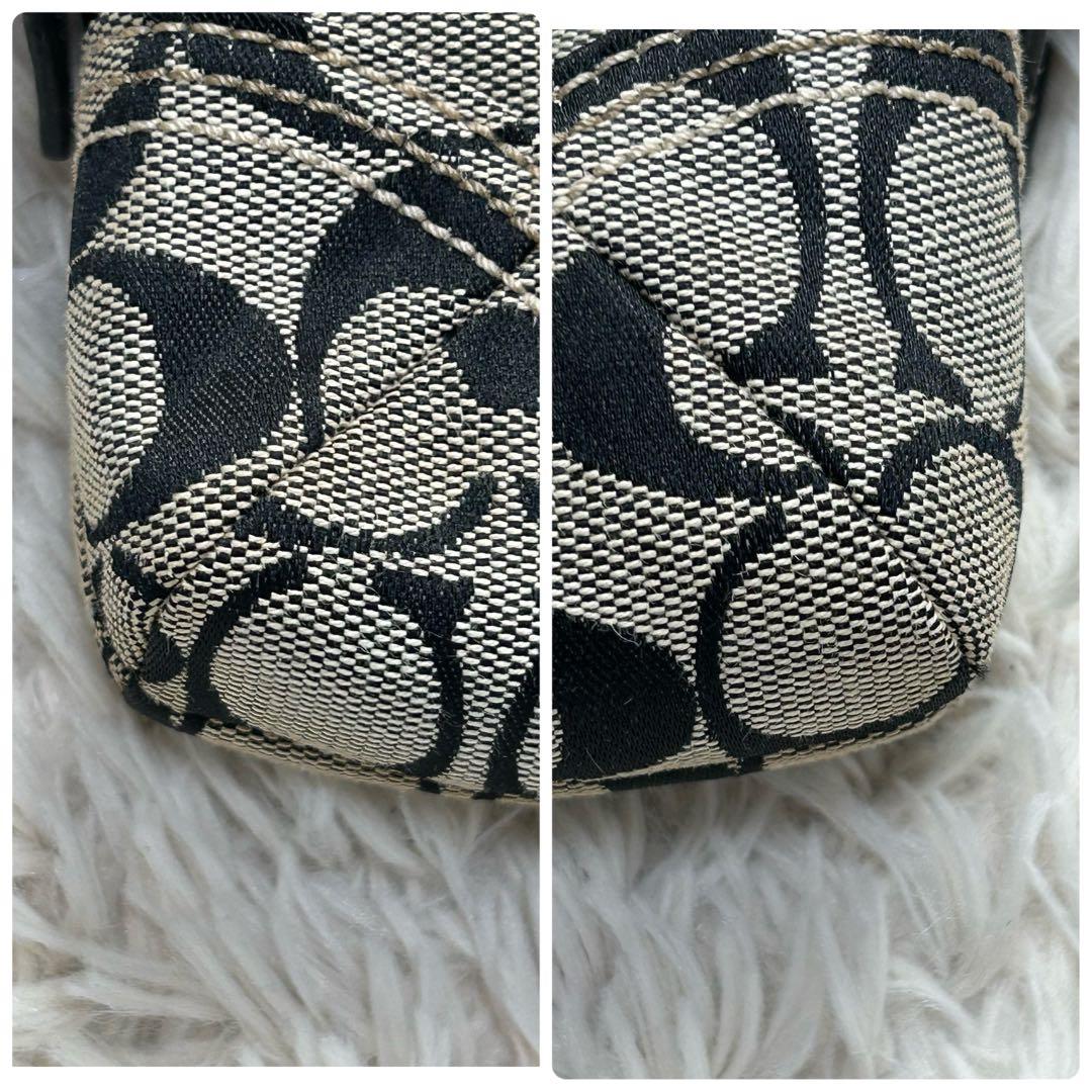 【激レア】コーチ　ソーホー　ワンショルダーバッグ　シグネチャー　黒　ベルト　本革