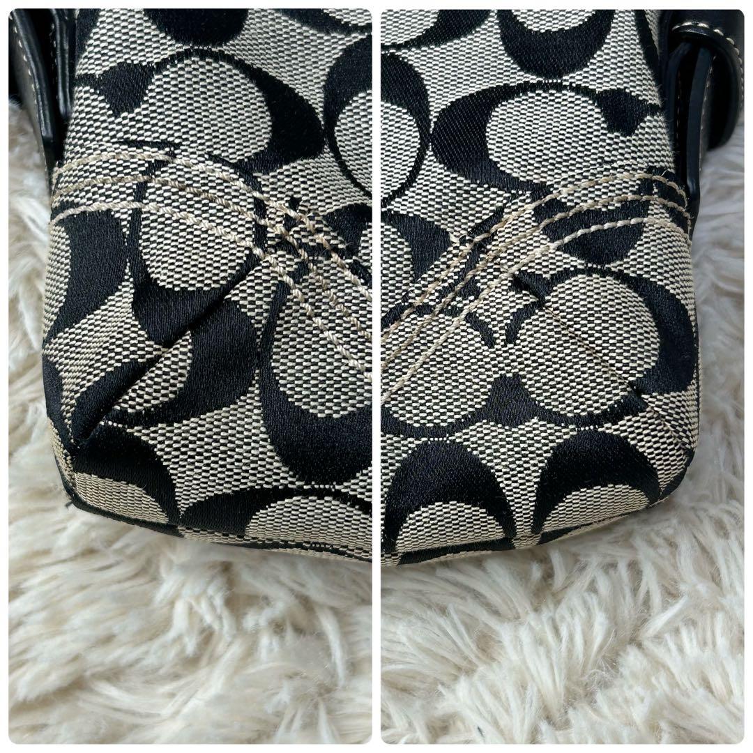 【激レア】コーチ　ソーホー　ワンショルダーバッグ　シグネチャー　黒　ベルト　本革