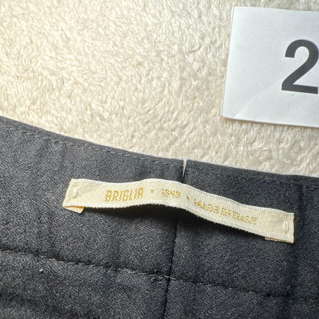 20 未使用　ブリリア　BRIGLIA スラックス　ブラック　カシミア　46