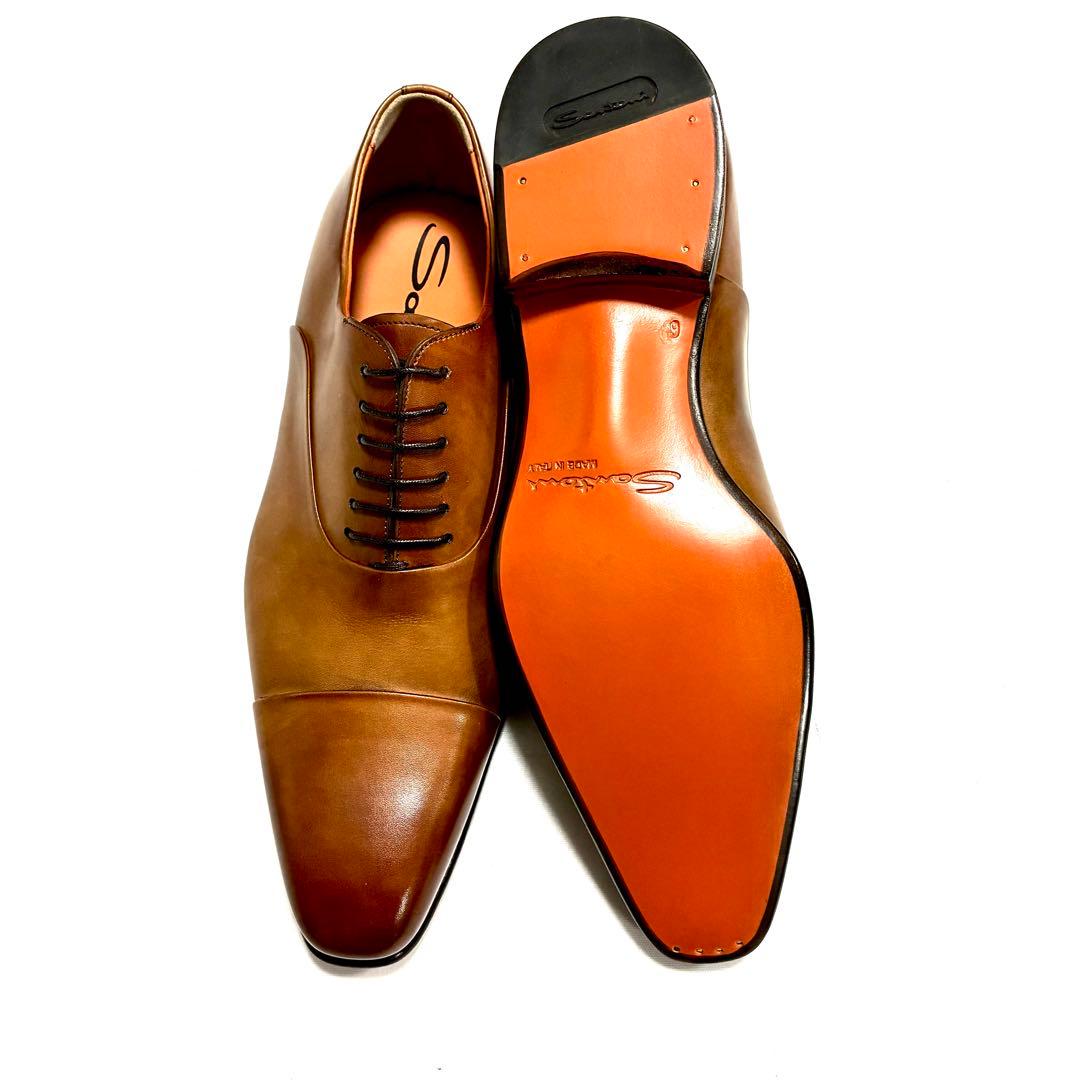新品SANTONI 最高級ライン18.4万円 パティーヌ ビジネスシューズ