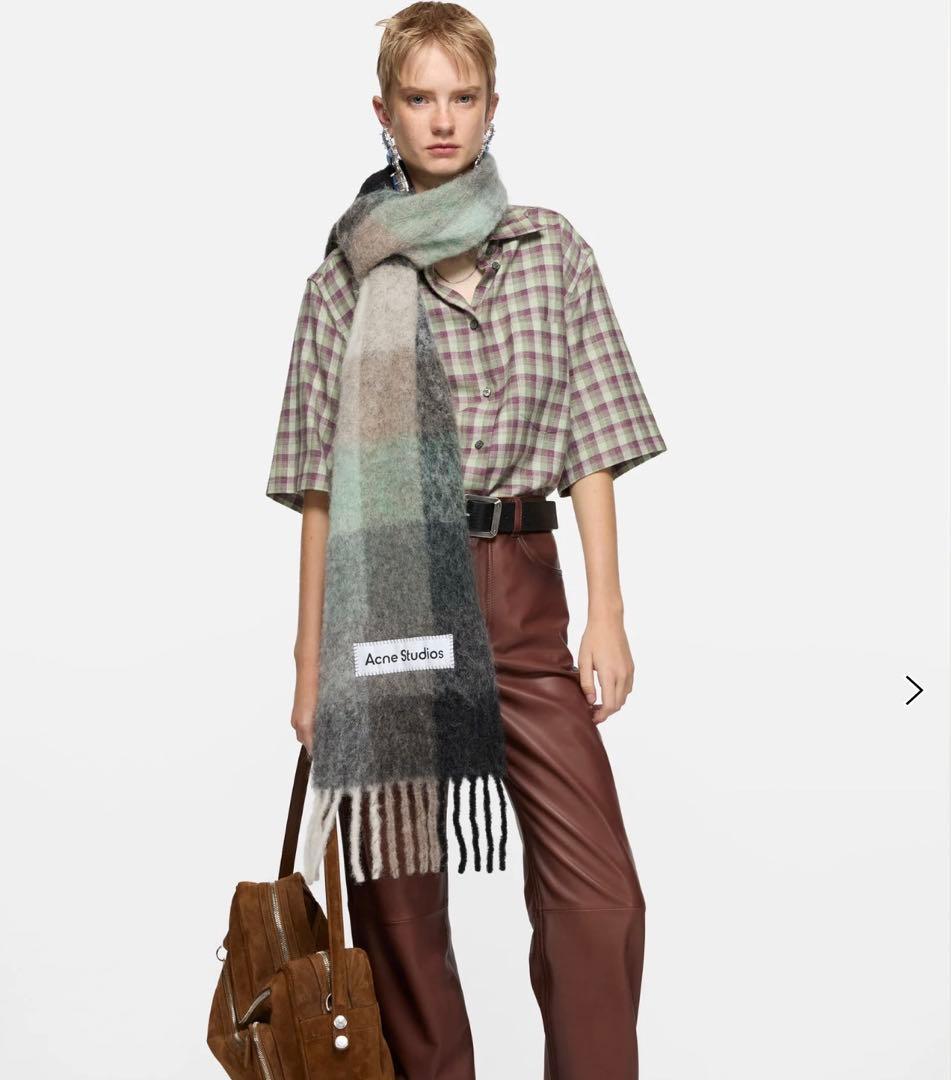 アクネスタジオ Acne Studios モヘアチェックマフラー