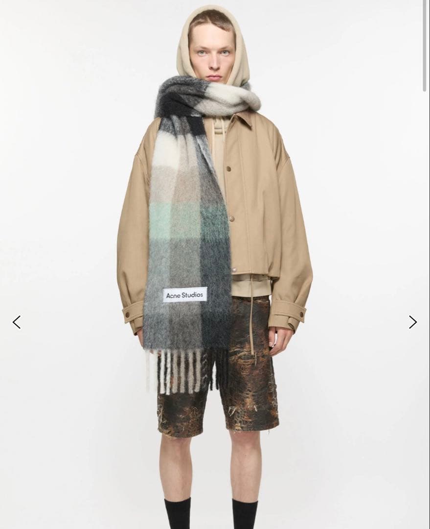 アクネスタジオ Acne Studios モヘアチェックマフラー