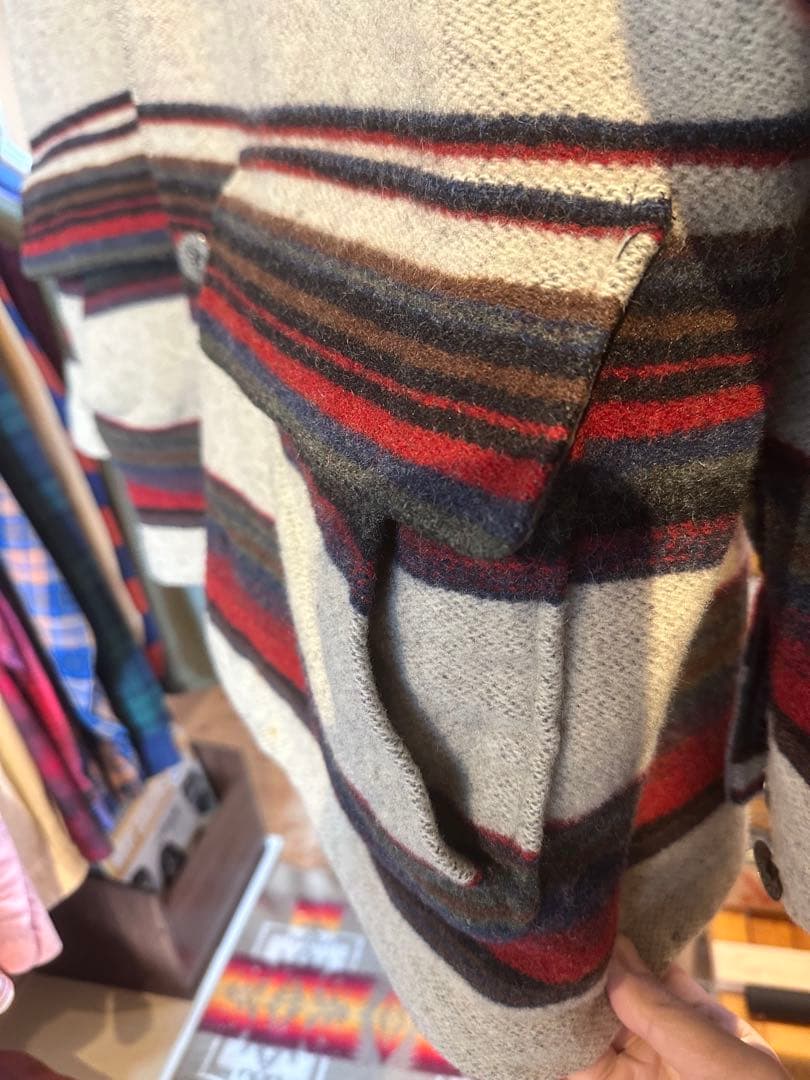 90s woolrich ウールリッチ　ブランケット　ジャケット　usa製