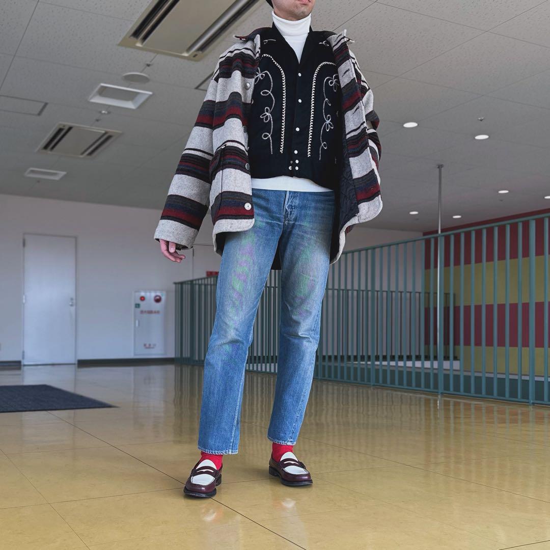 90s woolrich ウールリッチ　ブランケット　ジャケット　usa製