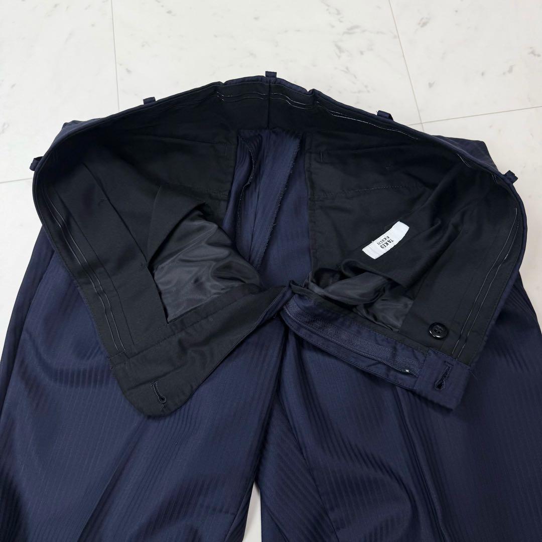 タケオキクチ 3ピース セットアップ スーツ ストライプ ネイビー サイズ3