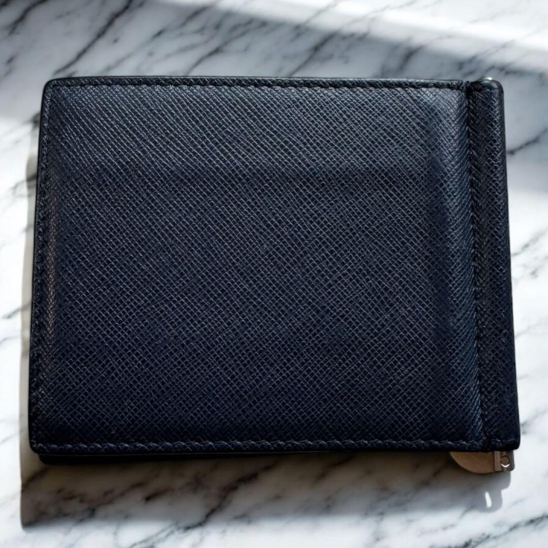 PRADA プラダ サフィアーノ メタル マネークリップ カードケース 二つ折り