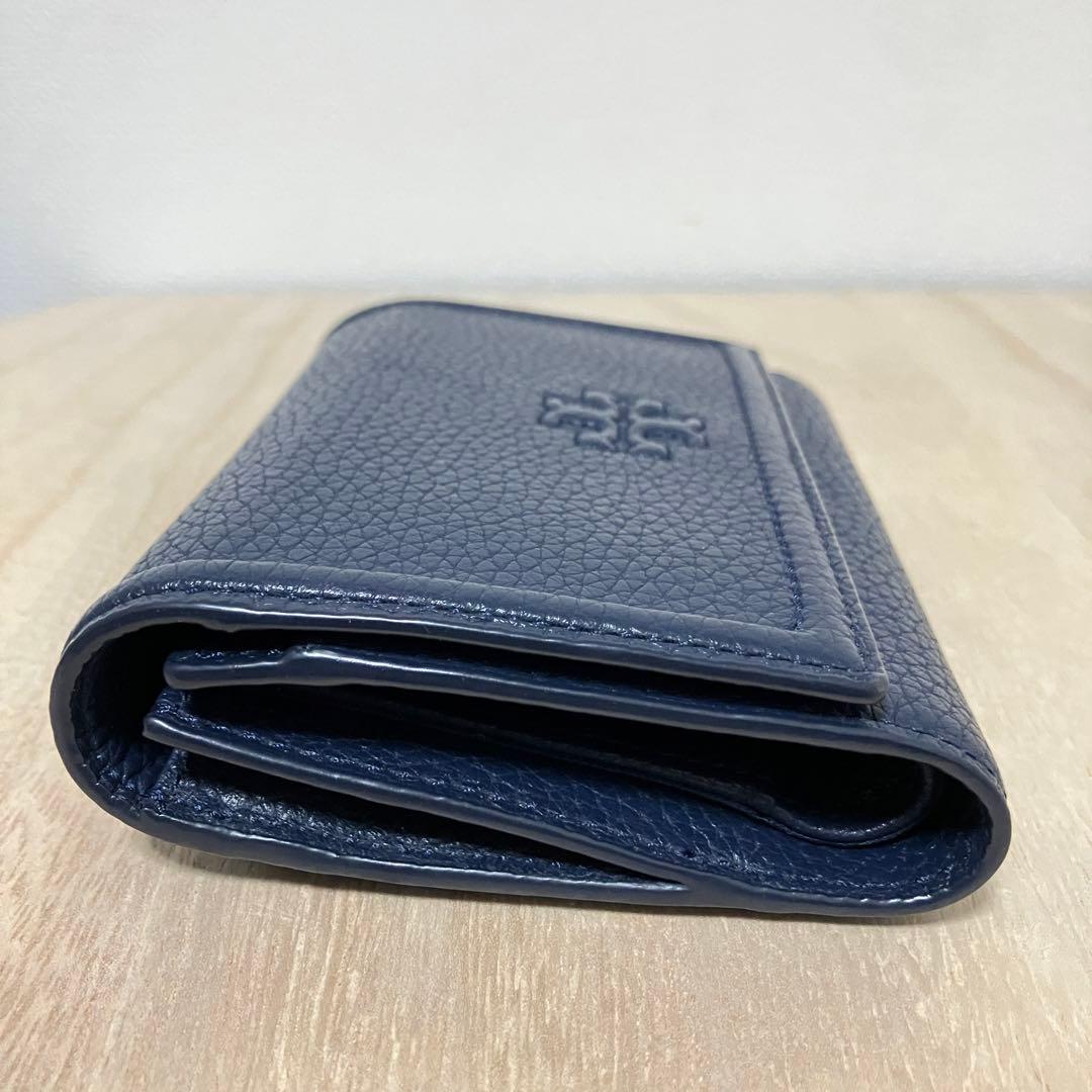 極美品✨ Tory Burch✨トリーバーチ✨大きめ三つ折り✨財布✨ネイビー