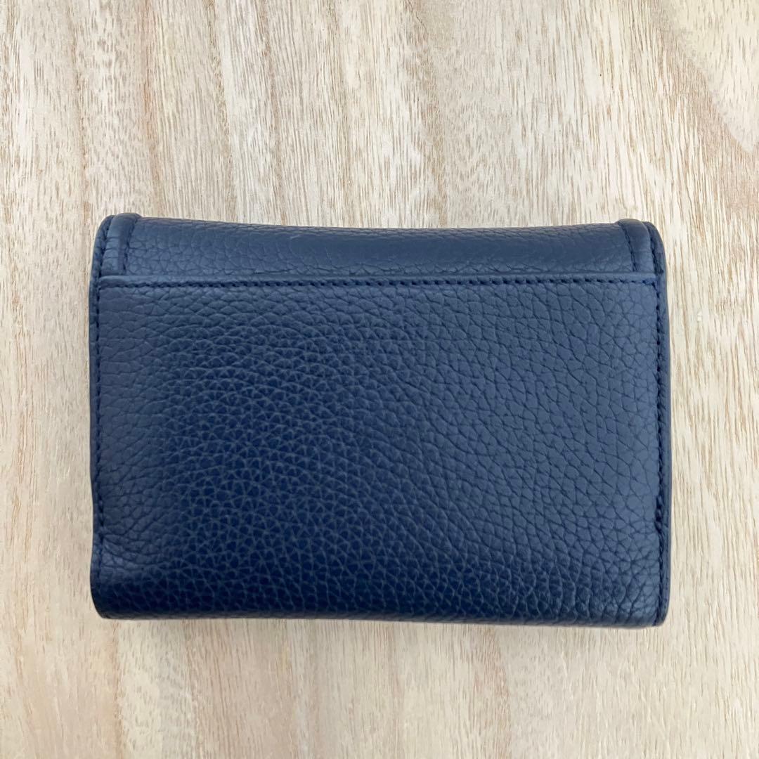 極美品✨ Tory Burch✨トリーバーチ✨大きめ三つ折り✨財布✨ネイビー