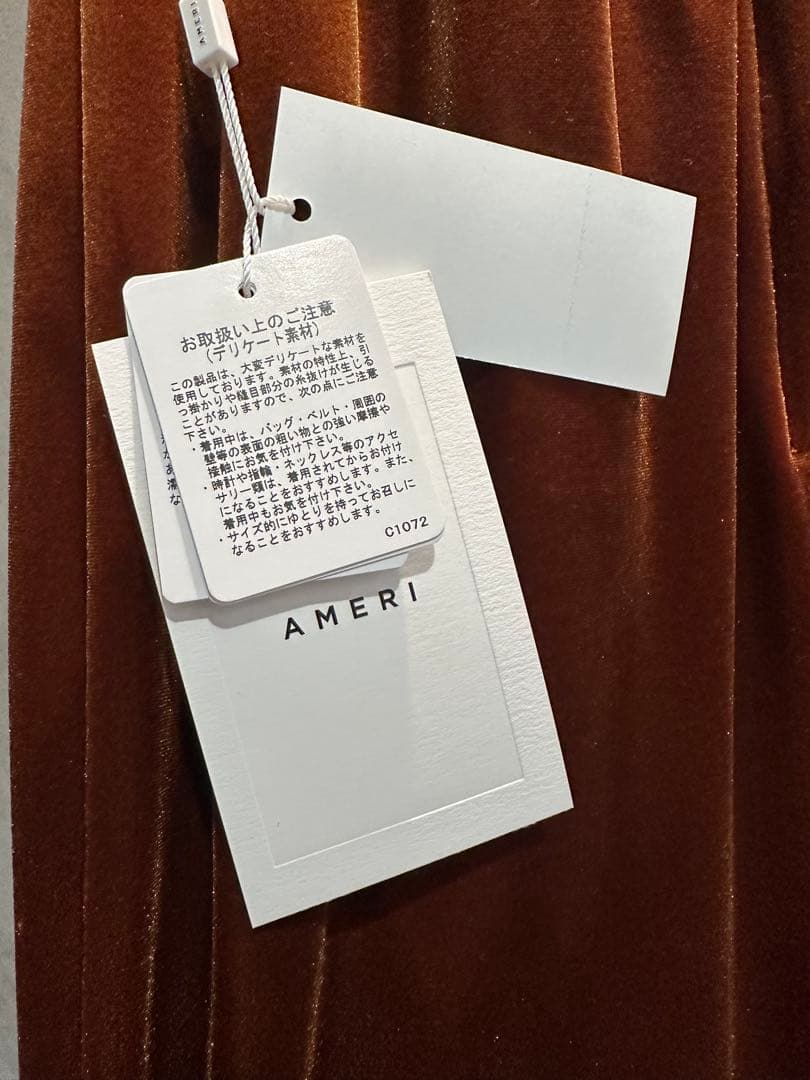 ワンピース Ameri VINTAGE 2WAY CURVE VELOURS DRESS