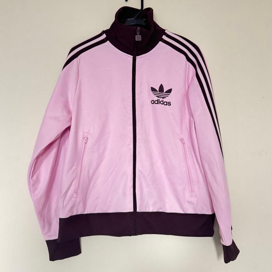 【美品】adidas トラックジャケット ピンク/ブラウン　ベッケンバウアー